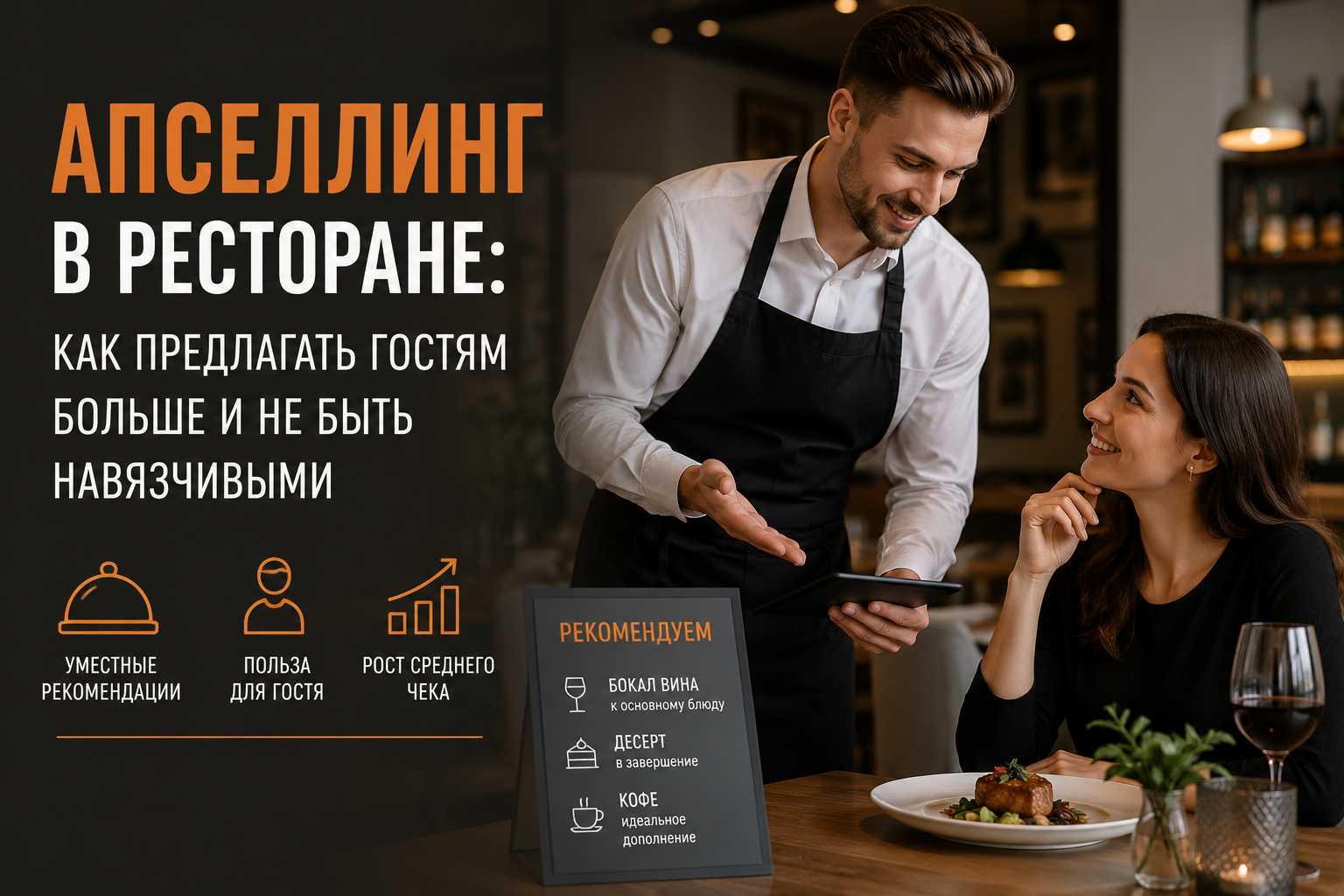 Апселлинг в ресторане: как предлагать гостям больше и не быть навязчивыми
