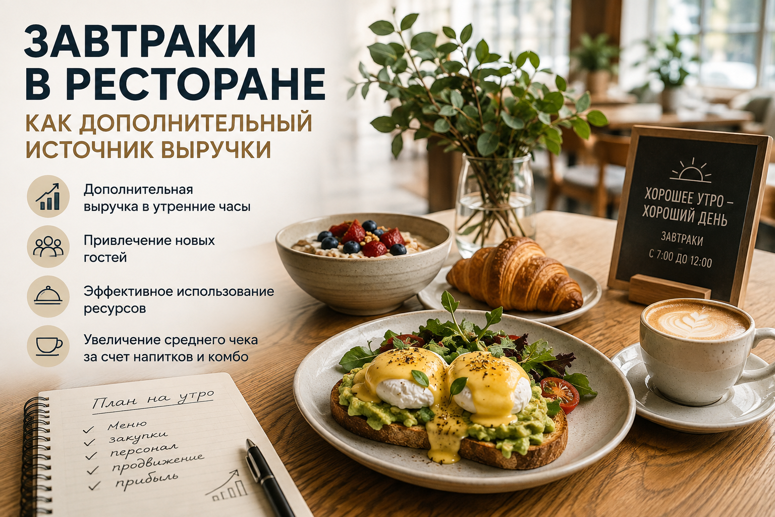 Завтраки в ресторане как дополнительный источник выручки